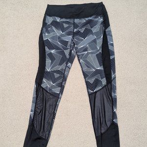 danskin now black mesh panel leggings